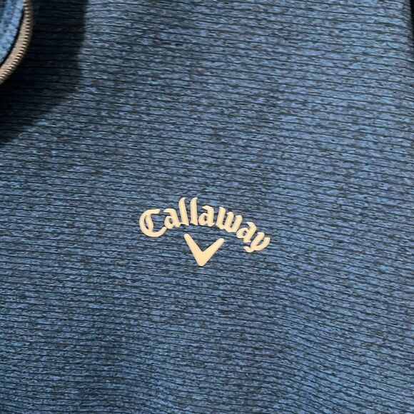 CALLAWAY Men's Long Sleeve Blue/Grey Fineline 1/4 Zip Jacket, Size M - Picture 4 of 12